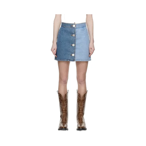 Button-Down Denim Skirt