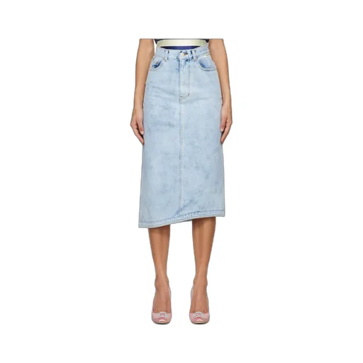 Asymmetrical Denim Skirt