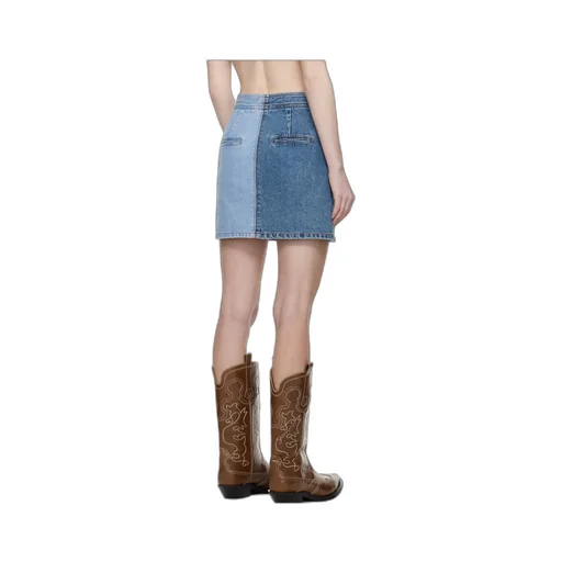 Button-Down Denim Skirt