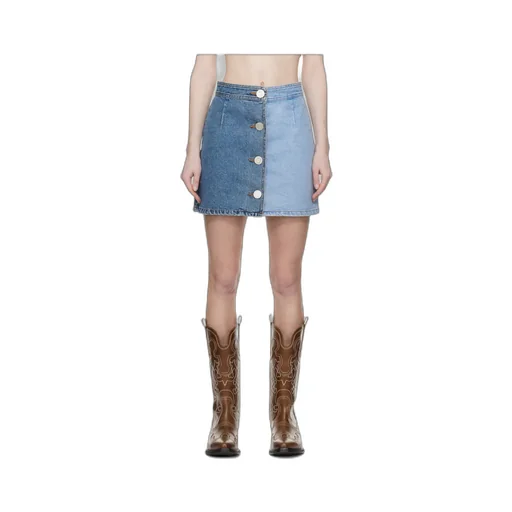 Button-Down Denim Skirt
