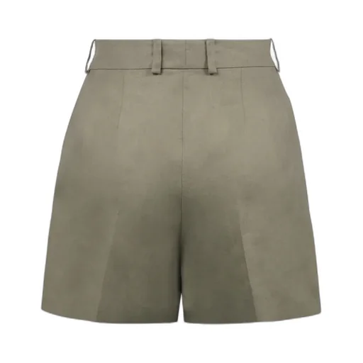 Pleated Linen Shorts