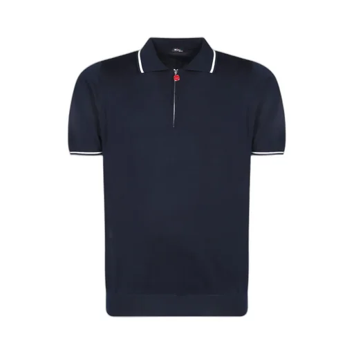 Zipped Knitted Polo Shirt