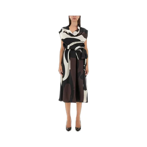 Printed Elegant Midi Dress