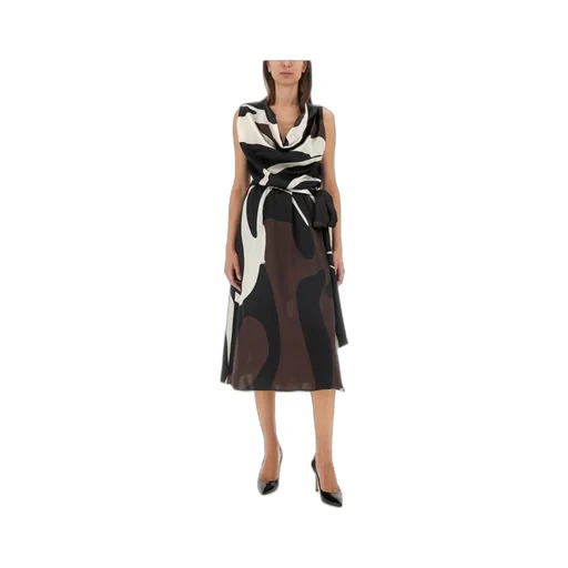 Printed Elegant Midi Dress