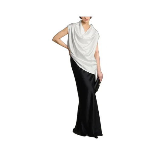 Draped Collar Top