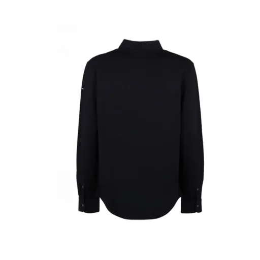 Logo-Embroidered Curved Hem Shirt