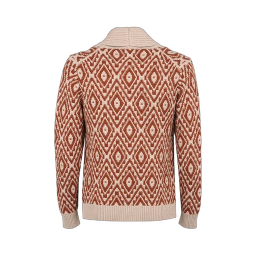 V-Neck Jacquard Cardigan