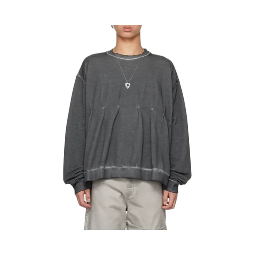 Round-Collar And Long-Sleeved Sweater