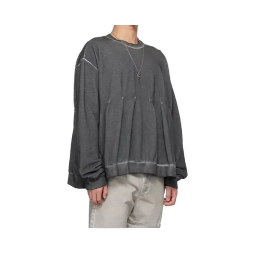 Round-Collar And Long-Sleeved Sweater