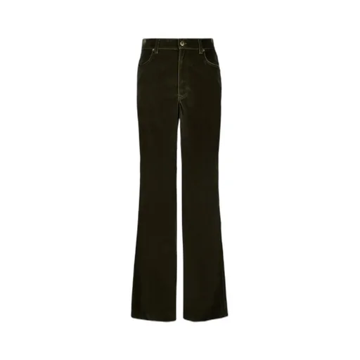 Flared Cotton Trousers