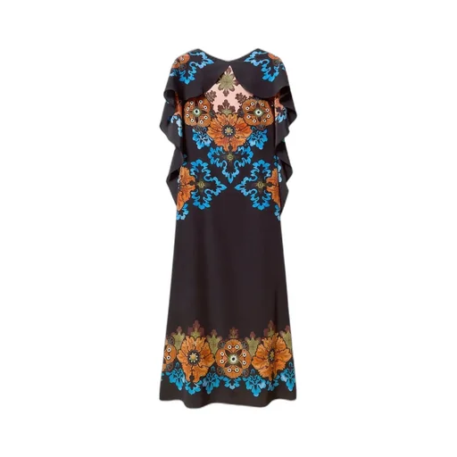 Floral-Print Midi Day Dress
