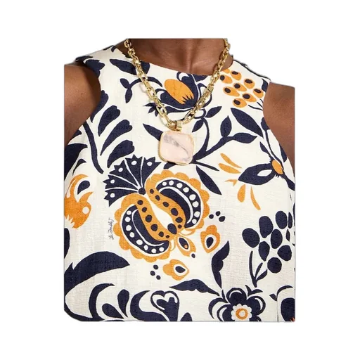 Racer Floral-Print Mini Dress
