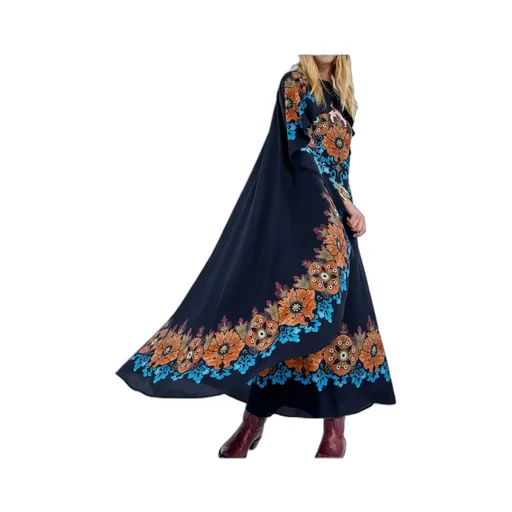 Floral-Print Midi Day Dress