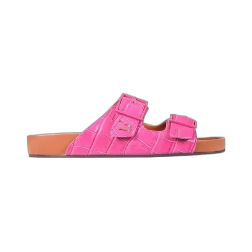 Buckle Embossed Sandals
