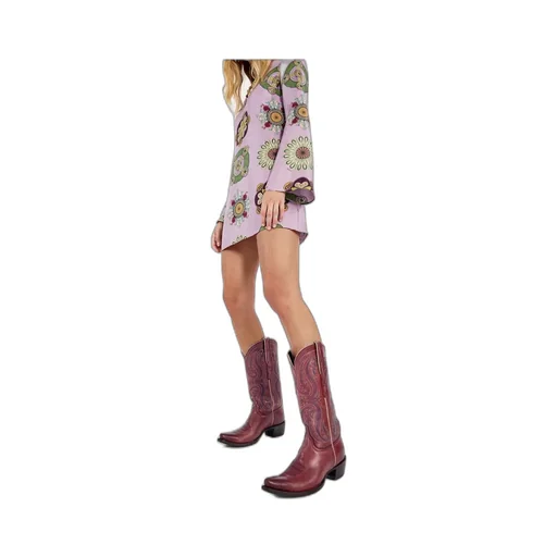 Geometric-Pattern Mini Dress