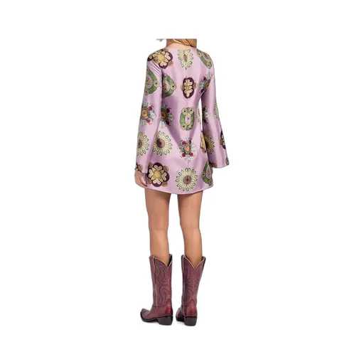 Geometric-Pattern Mini Dress