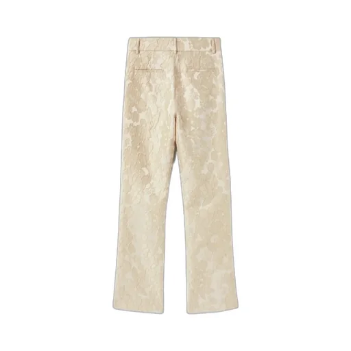 Floral-Jacquard Trousers