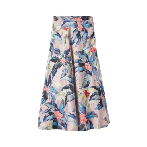 Lungomare Floral-Print Midi Skirt