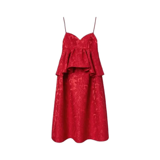 Satine Floral Peplum Midi Dress