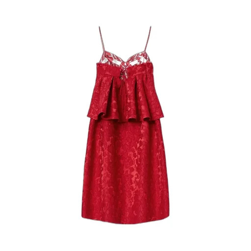 Satine Floral Peplum Midi Dress