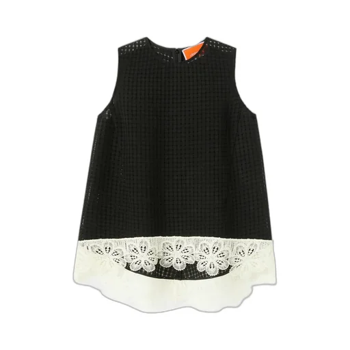 La Scala Lace-Hem Sleeveless Top