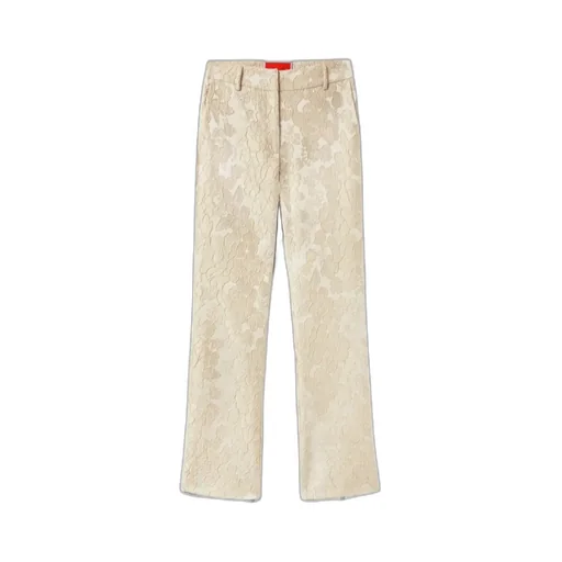 Floral-Jacquard Trousers