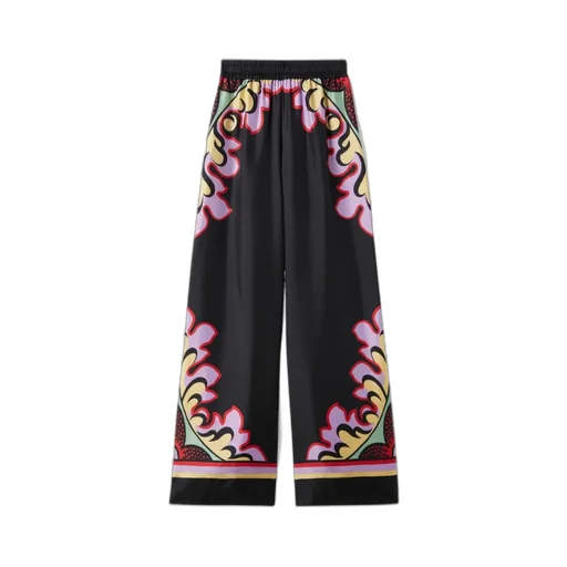 Floral-Print Trousers