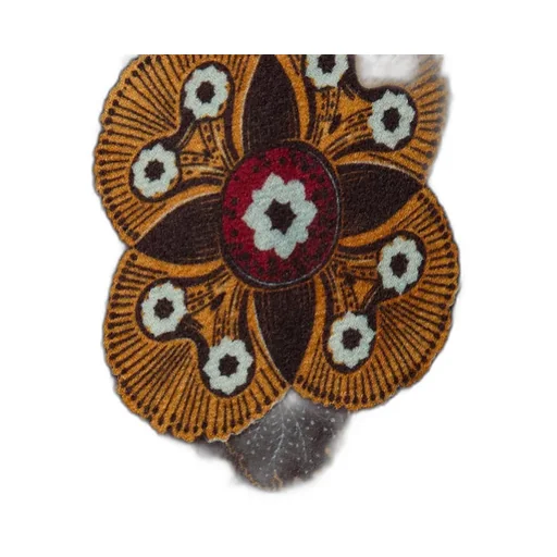 Floral-Patterned Wool Cape