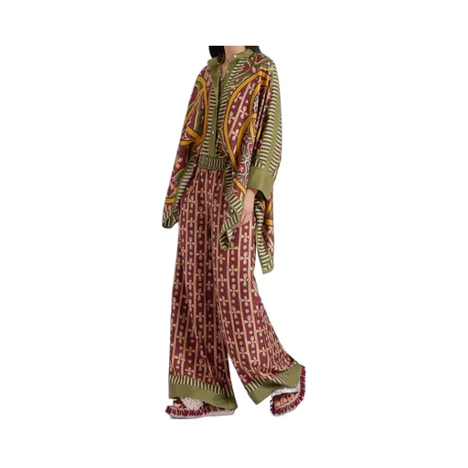 Graphic-Print Palazzo Pants