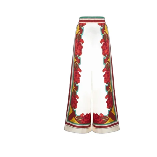 Floral-Print Palazzo Trousers