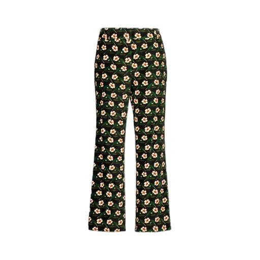 Floral-Print Cropped Trousers