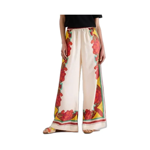 Floral-Print Palazzo Trousers