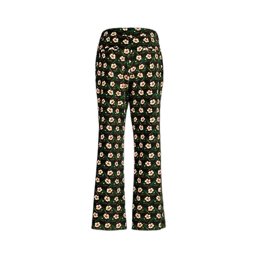Floral-Print Cropped Trousers
