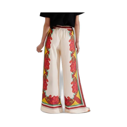 Floral-Print Palazzo Trousers