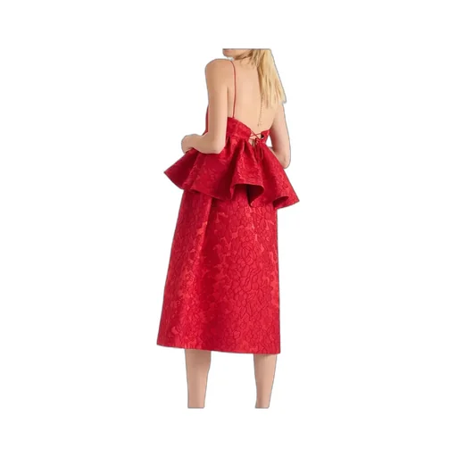 Satine Floral Peplum Midi Dress