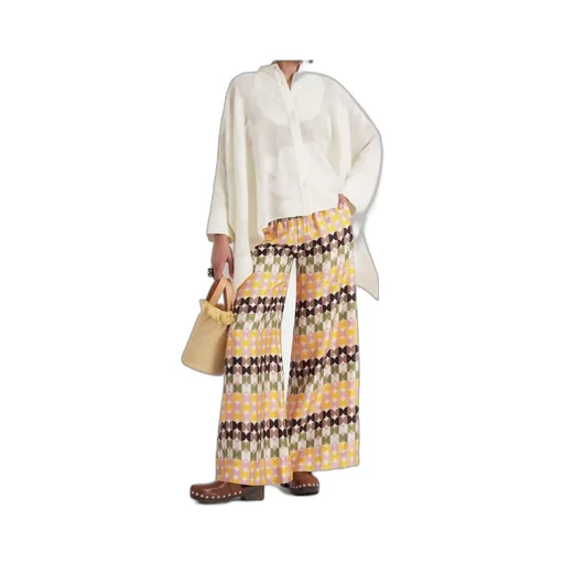 Geometric Print Palazzo Trousers