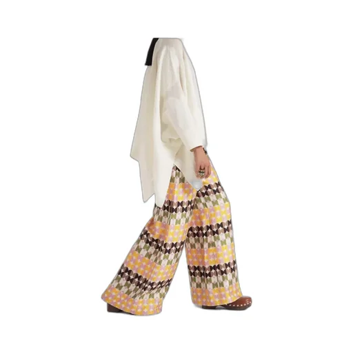 Geometric Print Palazzo Trousers