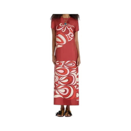 Swing Bird-Print Silk Maxi Dress