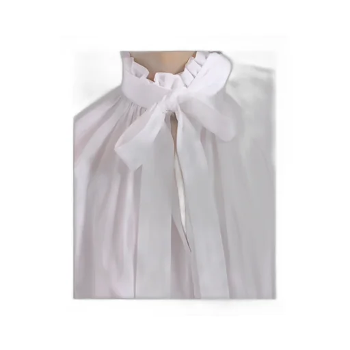 Tie-Neck Cotton Blouse
