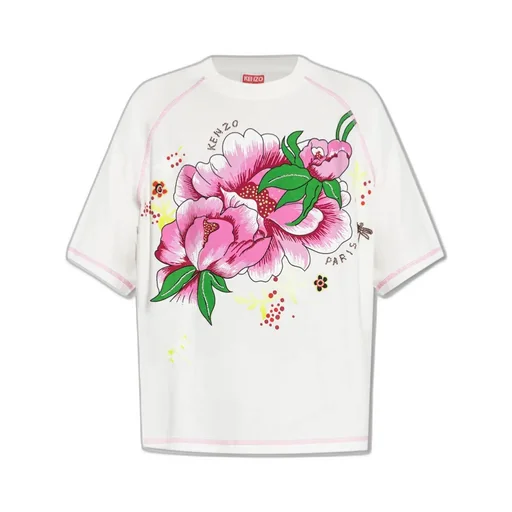 Peonies Printed Crewneck T-Shirt