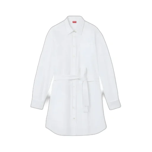 Shirt Dress With Kimono Sleeves In Oxford Cotton