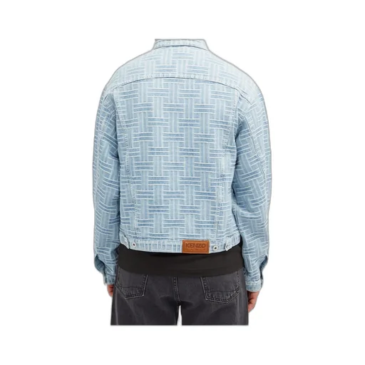 Weave Printed Denim Trucker Jacket