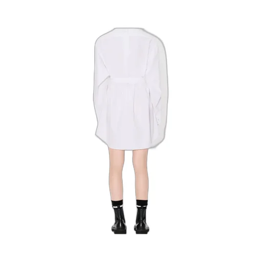 Shirt Dress With Kimono Sleeves In Oxford Cotton