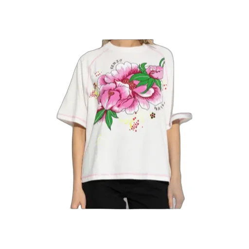 Peonies Printed Crewneck T-Shirt
