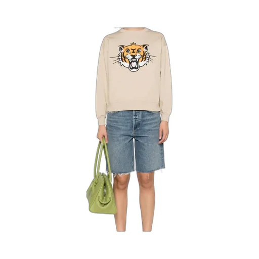 Happy Tiger Embroidered Sweatshirt