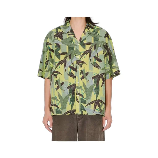 Chiku-Rin Camo Hawaiian Short Sleeved Shirt