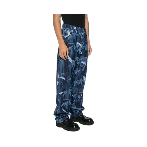 Chiku-Rin Camo' Botan Loose Jeans In Japanese Denim
