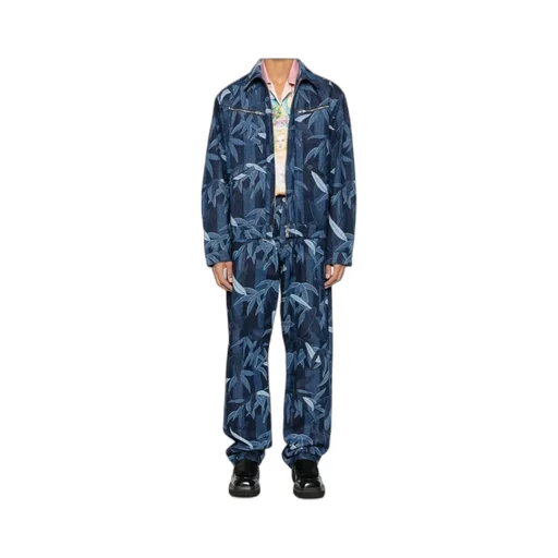 Chiku-Rin Camo' Botan Loose Jeans In Japanese Denim