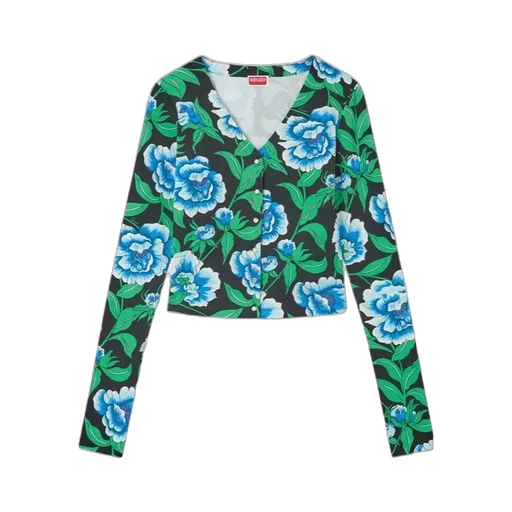 Floral Printed V-Neck Cardigan
