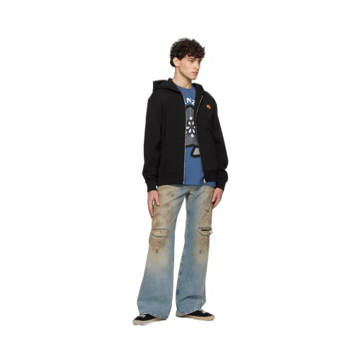 Embroidered Zipped Hoodie